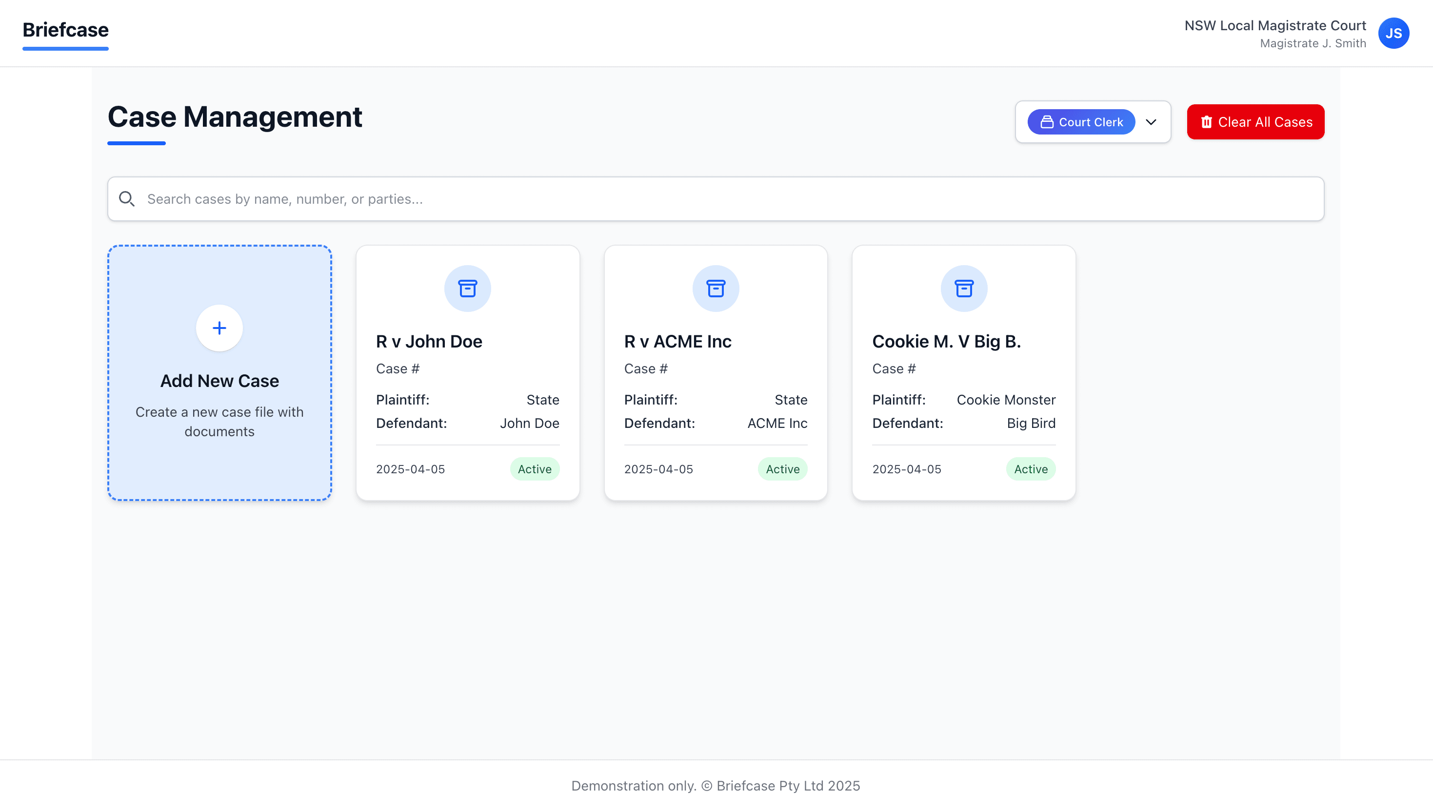Briefcase platform interface
